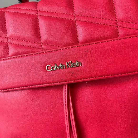 NWT Calvin Klein Womens Kora Studio Slim Backpack Bag Berry with scratches main image 7